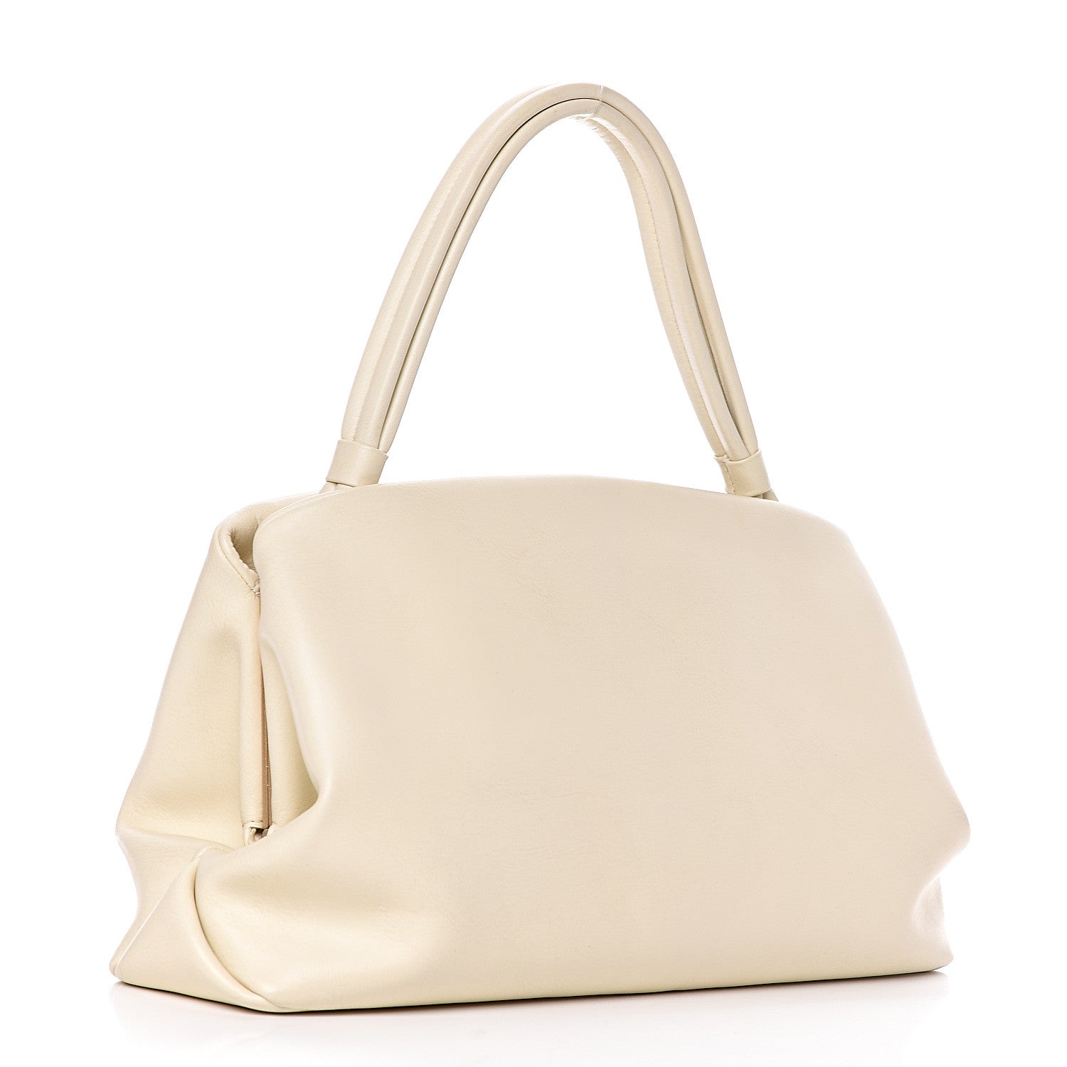 Celine Shiny Calfskin Eyelet Small Top Handle Bag Panna 3 of 11