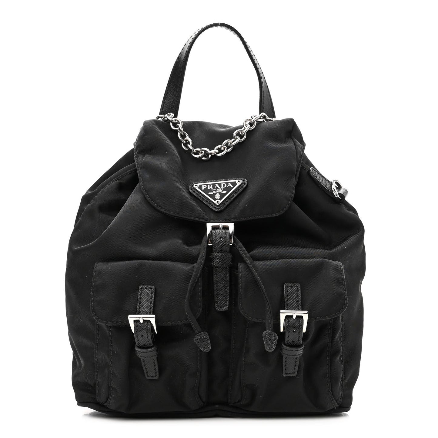 Nylon Vela Mini Crossbody Backpack Black