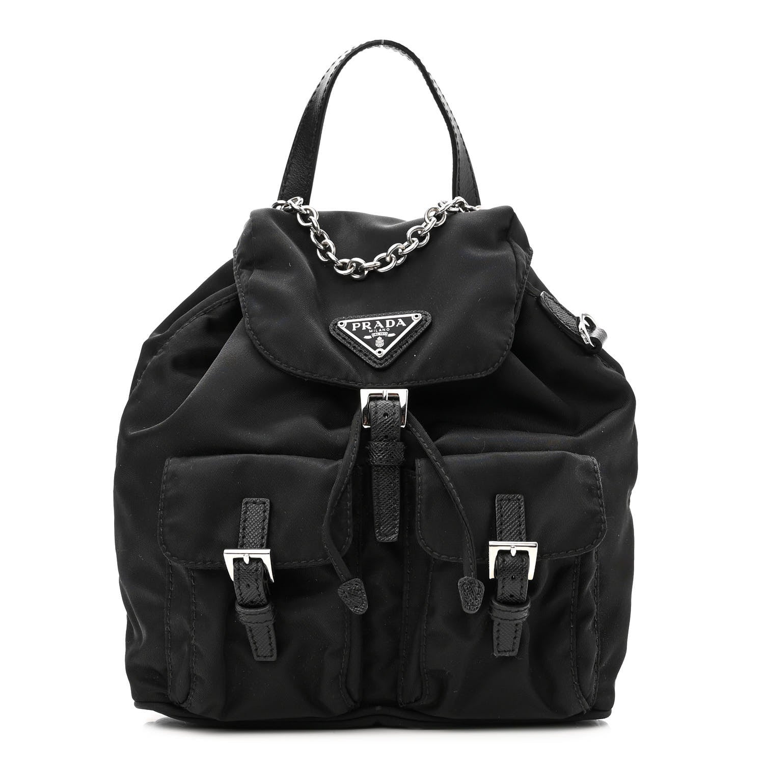 Prada Nylon Vela Mini Crossbody Backpack Black 1 of 10