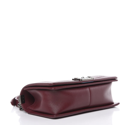 Chanel Calfskin Horizontal Quilted Medium Boy Flap Burgundy 4 of 12