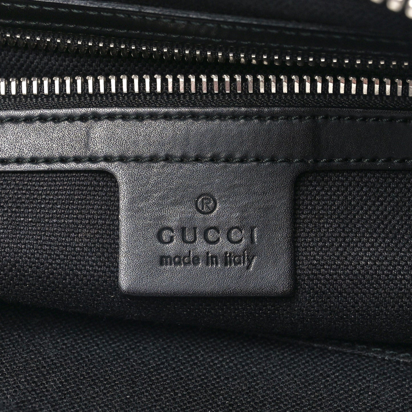Soft GG Supreme Monogram Appia Calfskin Web East West Messenger Bag Black Grey
