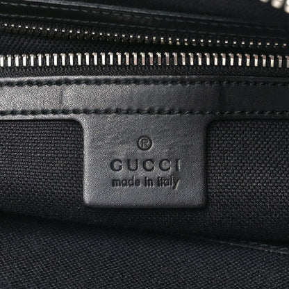 Gucci Soft GG Supreme Monogram Appia Calfskin Web East West Messenger Bag Black Grey 5 of 13