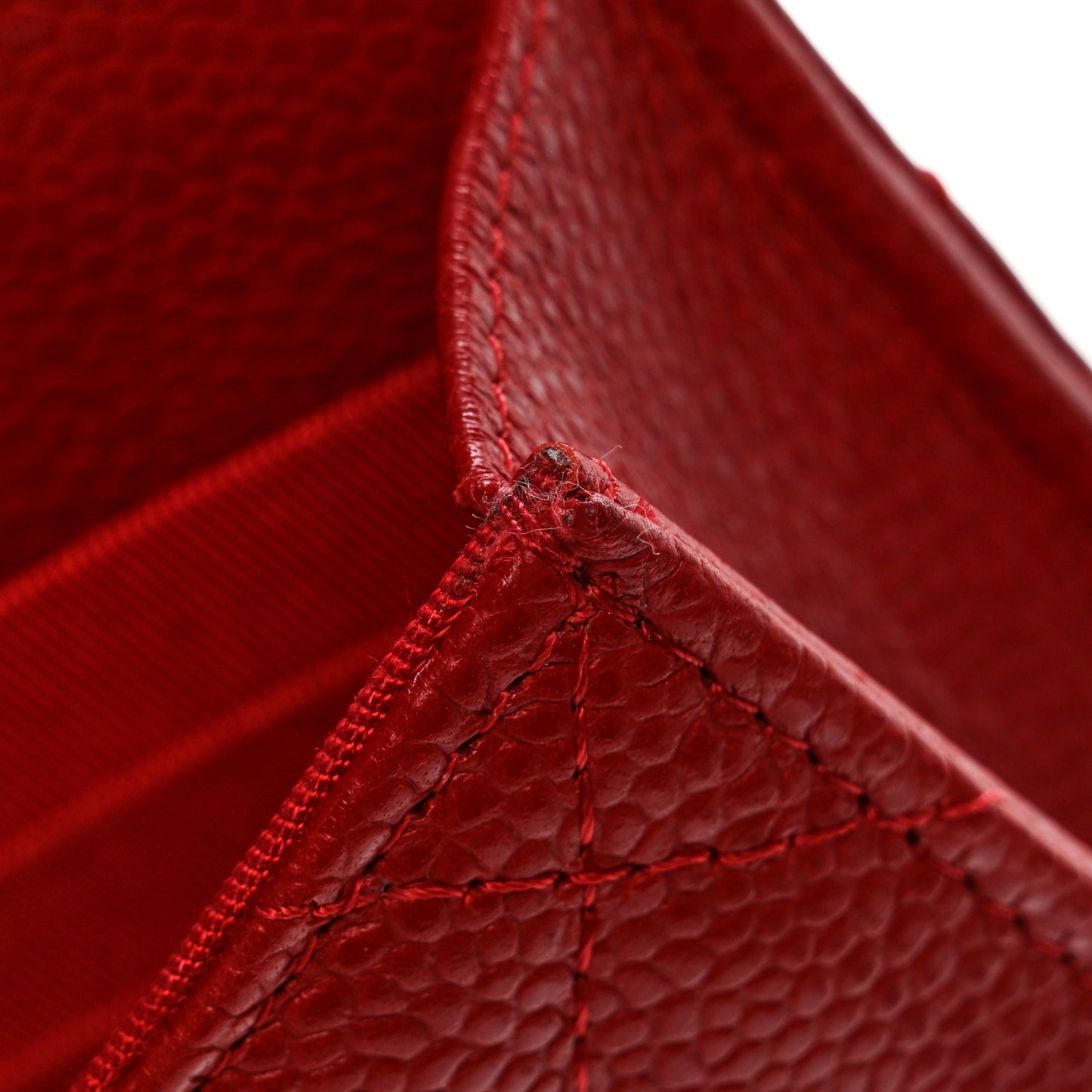 Caviar Quilted Travel Wallet Red