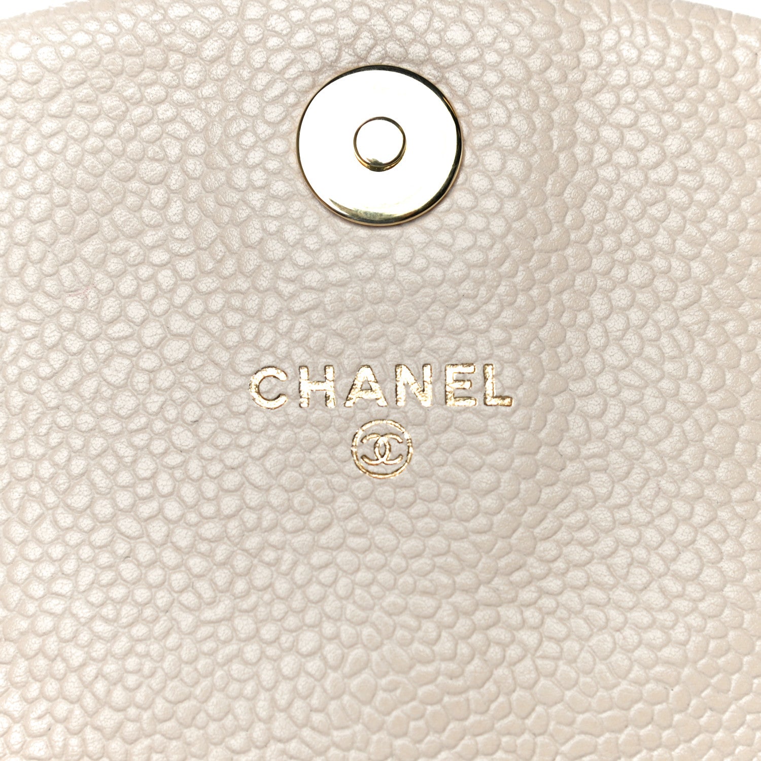 Chanel Caviar Half Moon Wallet On Chain WOC Beige 7 of 15