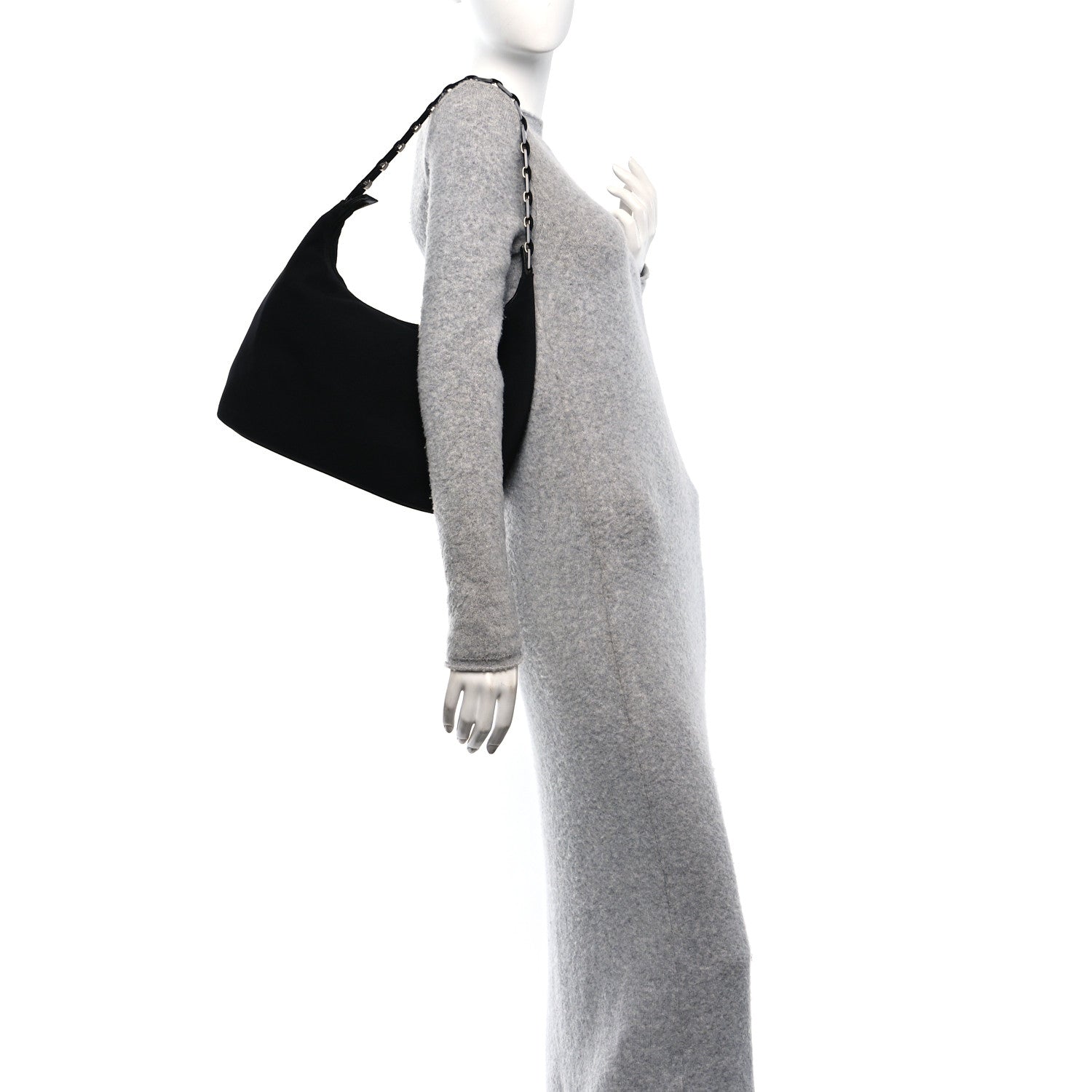 Salvatore Ferragamo Canvas Vara Shoulder Bag Black 2 of 10