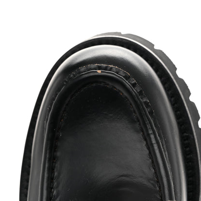 Gucci Cordovan Lux Womens Harald Horsebit 25mm Platform Loafers 36 38 Black 12 of 13