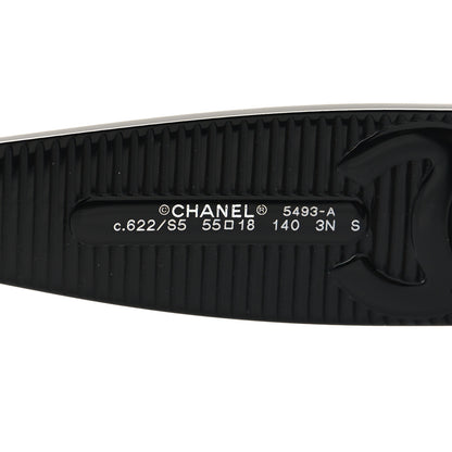 Chanel Acetate Rectangle Sunglasses 5493 Black 5 of 7