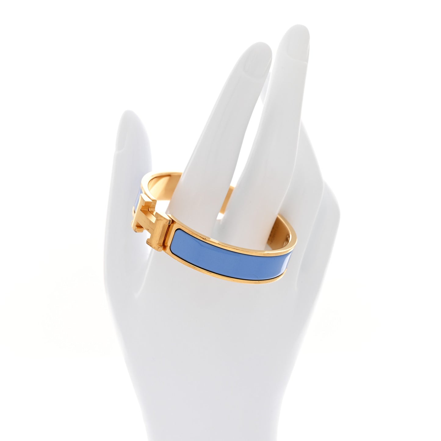 Enamel Narrow Clic Clac H Bracelet PM Bleu Transat
