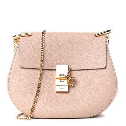 Chloe Grained Lambskin Drew Shoulder Bag Cement Pink 1 of 9