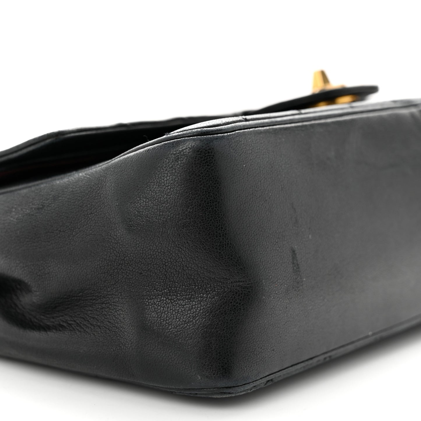Lambskin Quilted Medium Double Flap Bijoux Chain Black