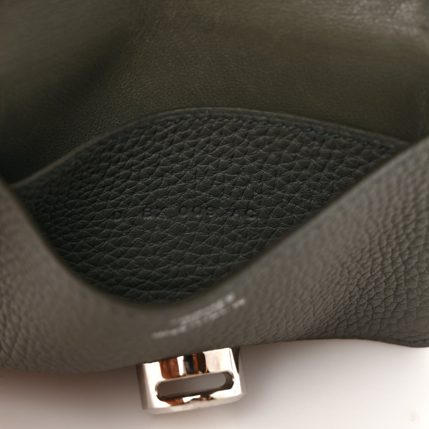 Togo Dogon Card Case Vert De Gris