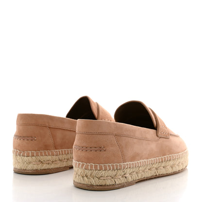 Hermes Suede Calfskin Womens Trip Espadrilles 37 Bois De Santal 4 of 9