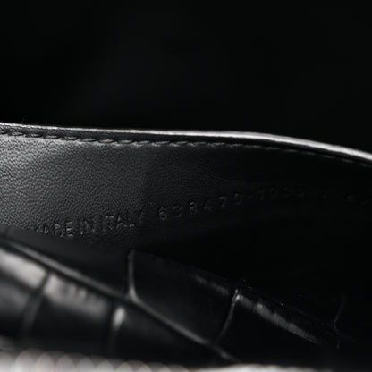 Balenciaga Calfskin Crocodile Embossed Neo Classic Black Hardware Medium City Black 7 of 18