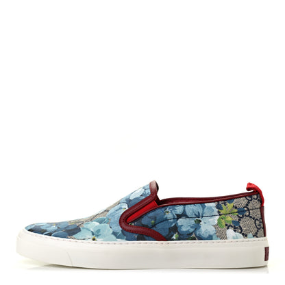 Gucci GG Supreme Monogram Blooms Womens Slip On Sneakers 38 Beige Blue Navy Red 1 of 9