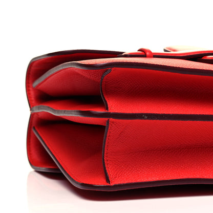 Celine Baby Grained Calfskin Medium Symmetrical Bag Vermillion 5 of 10