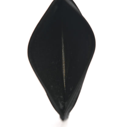 Saint Laurent Grain De Poudre Matelasse Chevron Monogram Credit Card Case Black 4 of 7