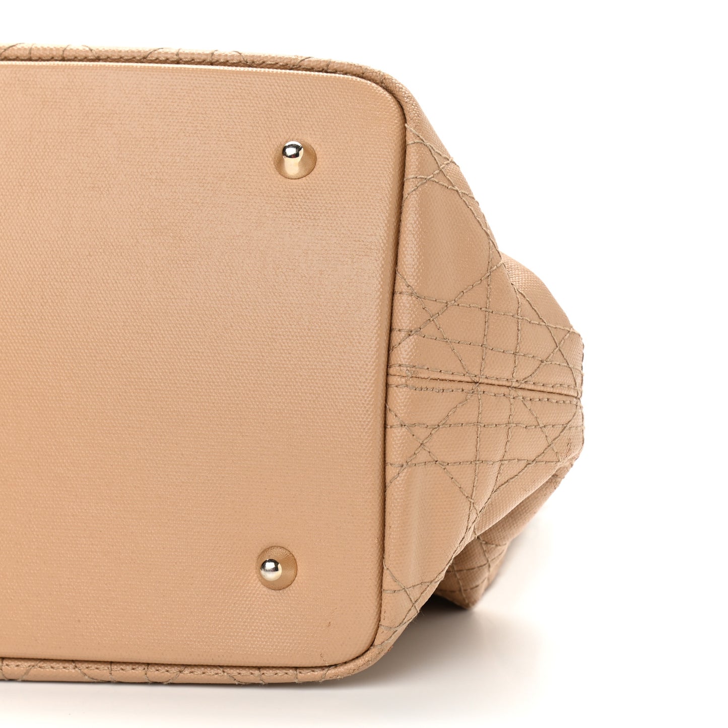 Coated Canvas Cannage Medium Panarea Tote Beige