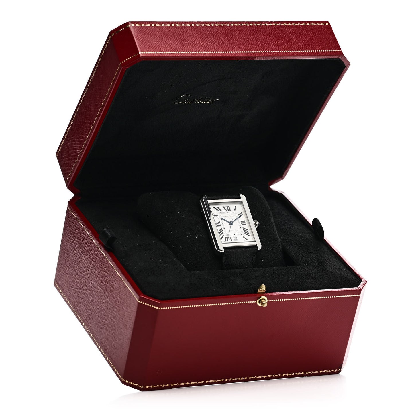 Stainless Steel Calfskin 31mm Tank Solo Automatic Watch