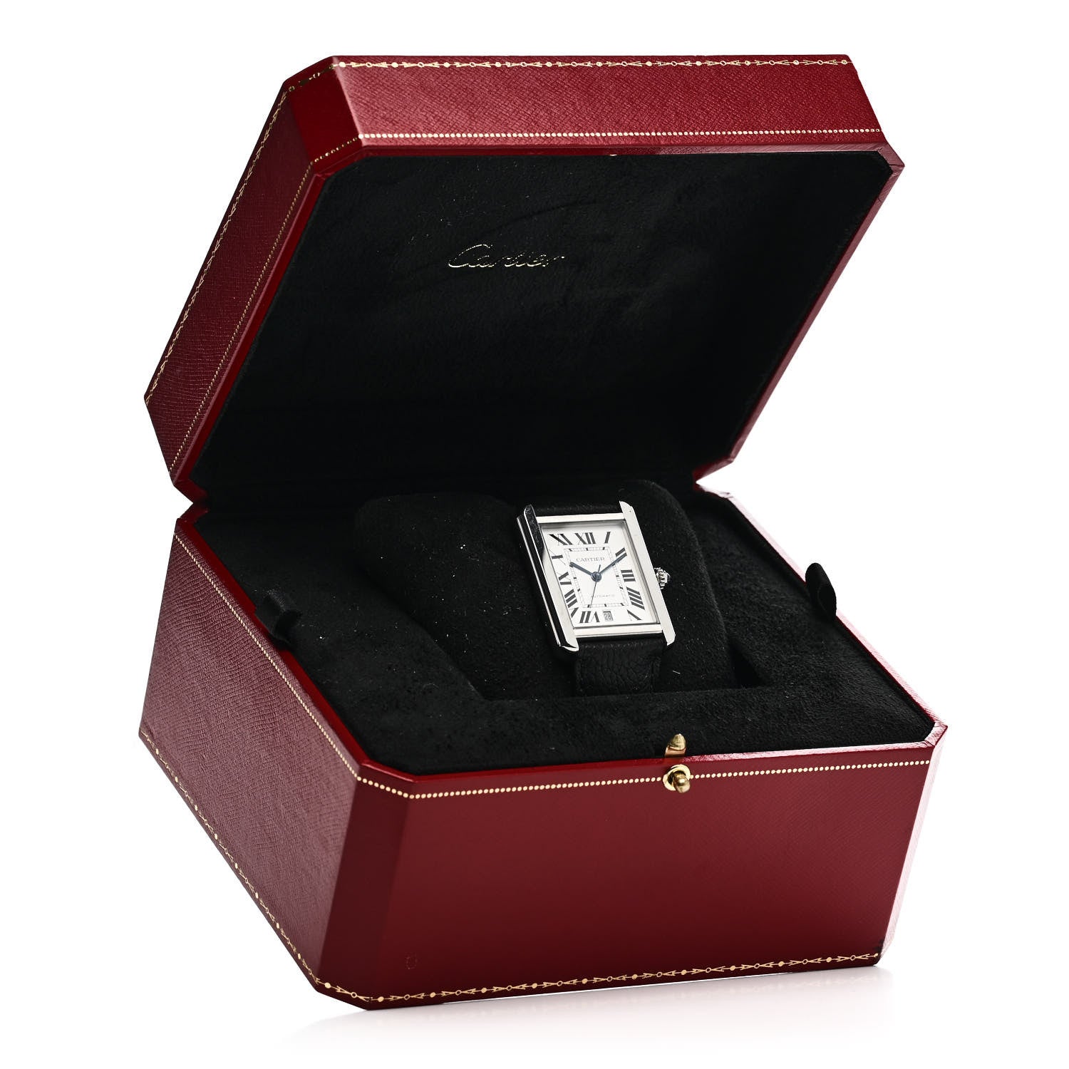 Cartier Stainless Steel Calfskin 31mm Tank Solo Automatic Watch 5 of 5