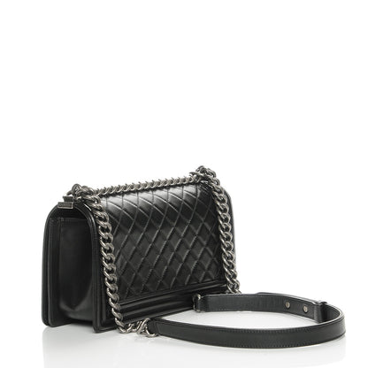 Chanel Lambskin Quilted Medium Boy Flap Black 3 of 8
