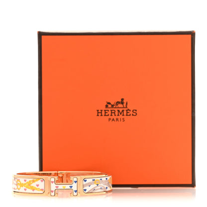 Hermes Enamel Narrow Print Brides de Gala Love Clic Clac H Bracelet PM Confettis 5 of 5