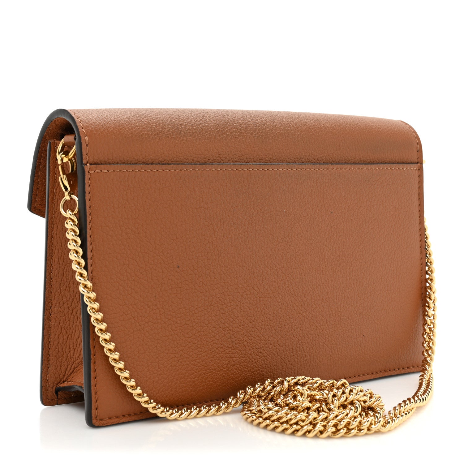 Louis Vuitton Soft Calfskin My Lockme Chain Pochette Chataigne 3 of 17