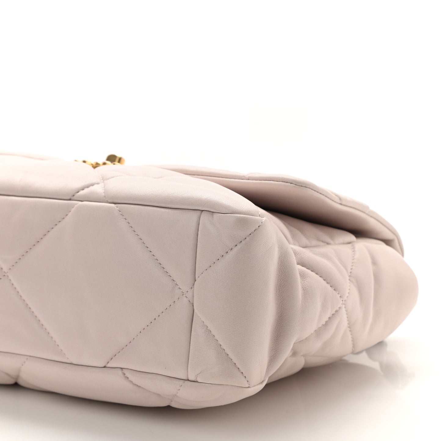 Lambskin Quilted Large Chanel 19 Flap Light Purple