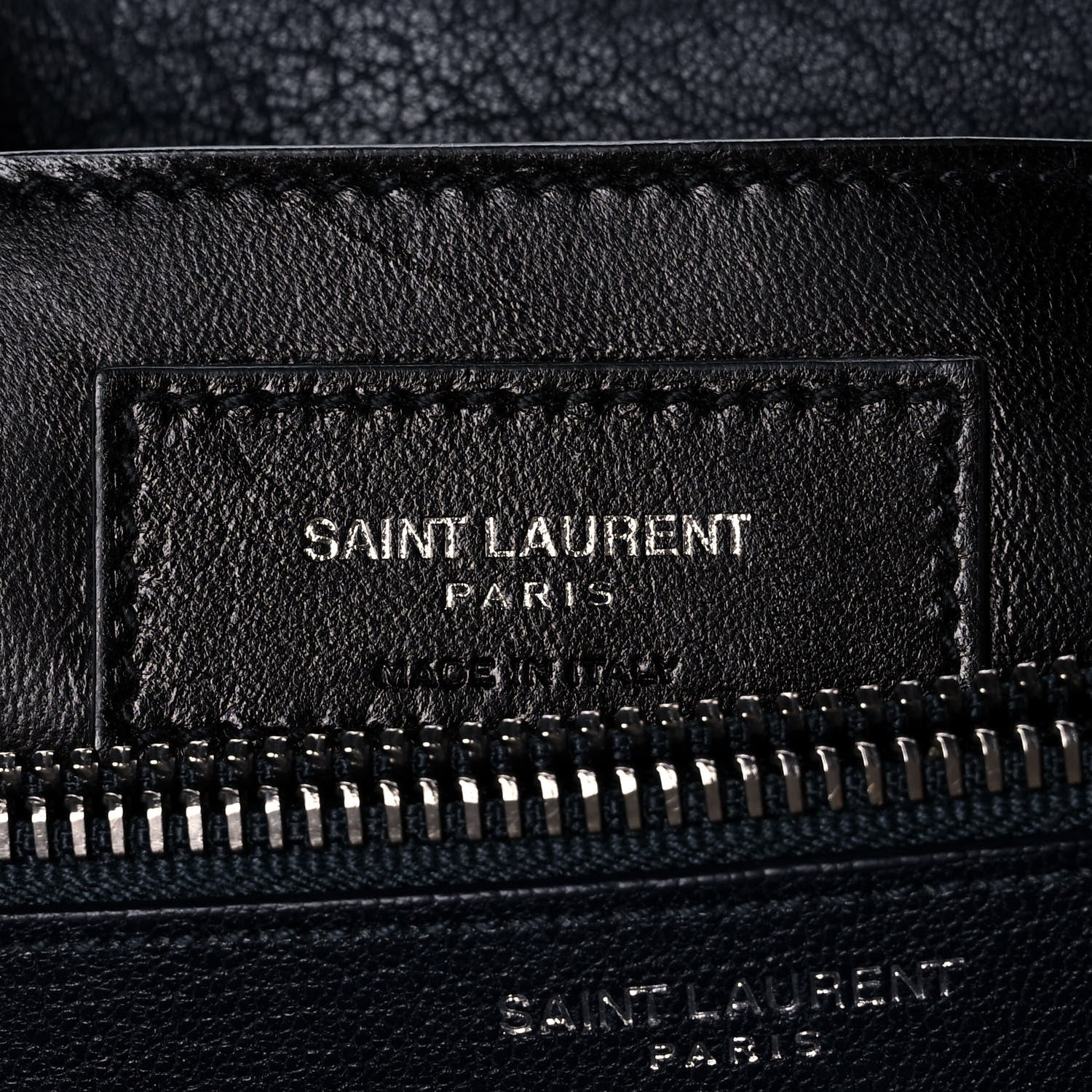 Saint Laurent Sheepskin Matelasse Chevron Monogram Large College Satchel Navy Blue 7 of 16