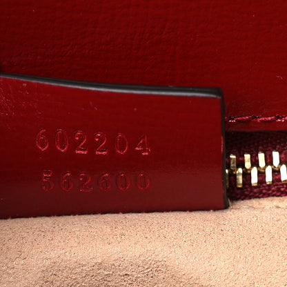 Gucci GG Supreme Monogram Azalea Calfskin Horsebit 1955 Shoulder Bag Beige Ebony New Cherry Red 7 of 7