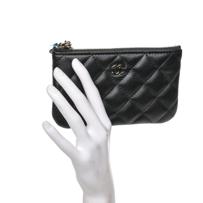 Chanel Lambskin Quilted Small Casino Cosmetic Case Black 2 of 7