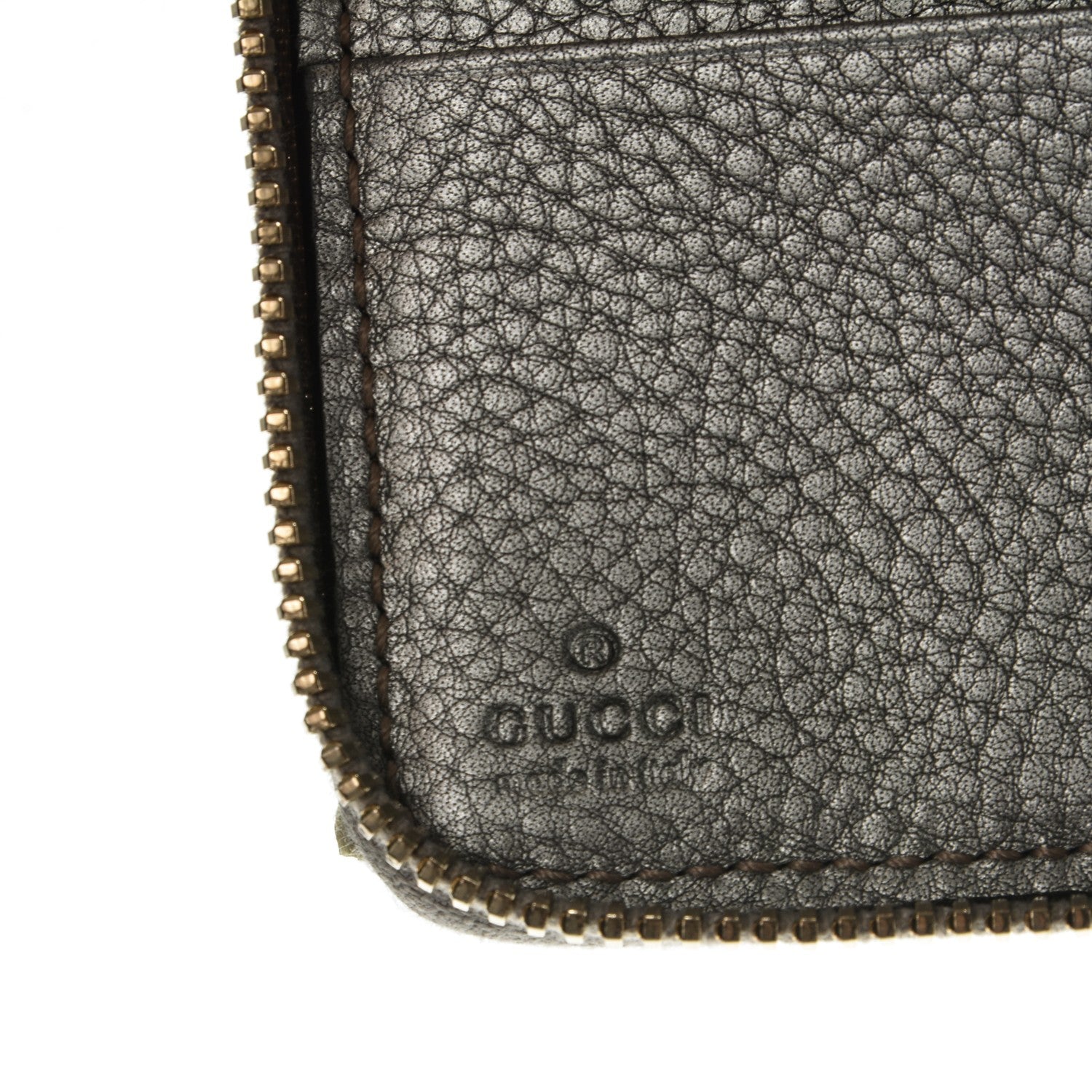 Gucci Metallic Python Bamboo Zip Around Large Wallet Silver 6 of 7