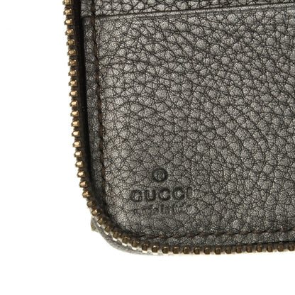 Gucci Metallic Python Bamboo Zip Around Large Wallet Silver 6 of 7