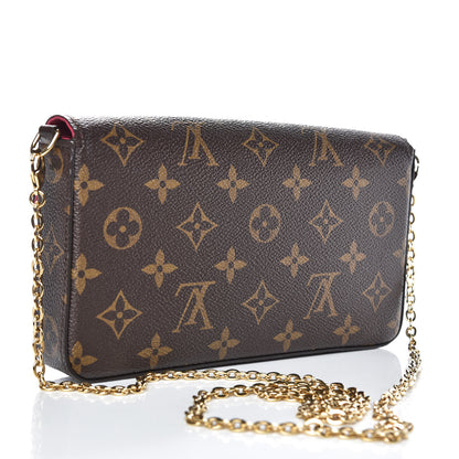 Louis Vuitton Monogram LV Love Lock Pochette Felicie Chain Wallet 3 of 9