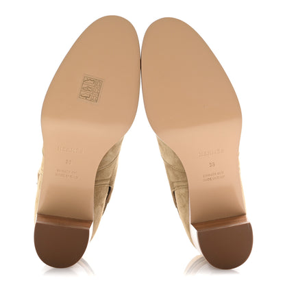 Hermes Suede Frenchie 50 Ankle Boots 36 Beige Gobi 6 of 10