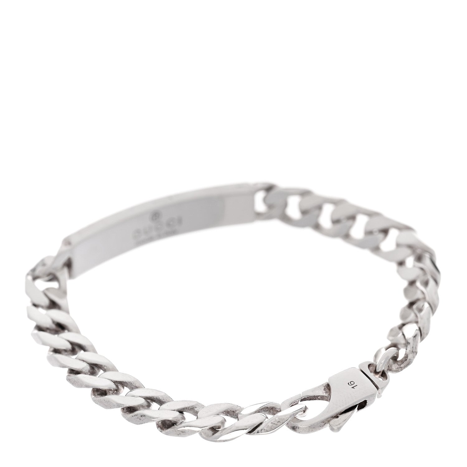 Gucci Sterling Silver Diagonal Interlocking G Chain Bracelet 2 of 4