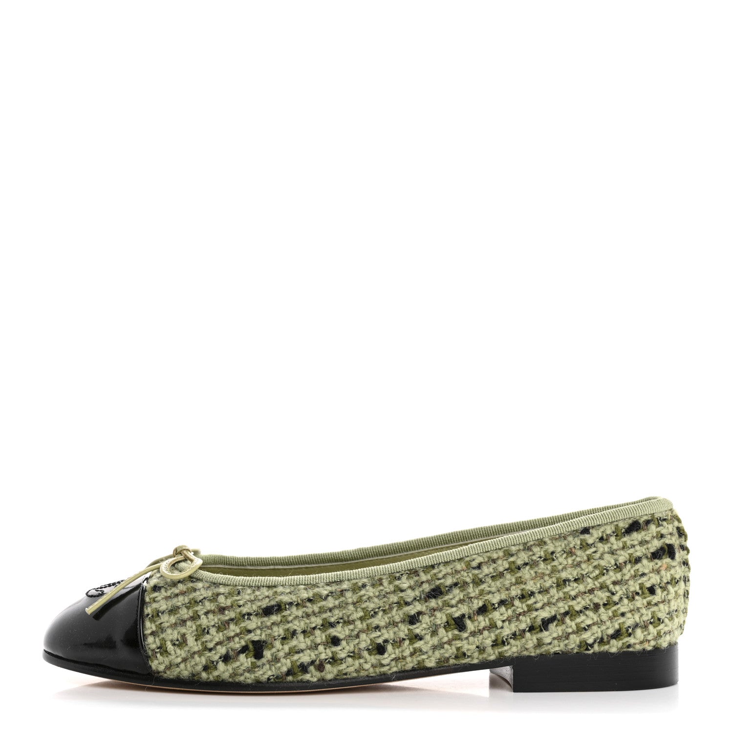 Chanel Tweed Patent Calfskin Cap Toe Ballerina Flats 36.5 1 of 9