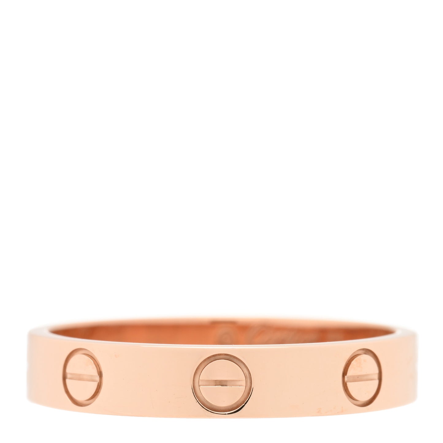 18K Pink Gold 3.5mm LOVE Wedding Band Ring 55 7.25