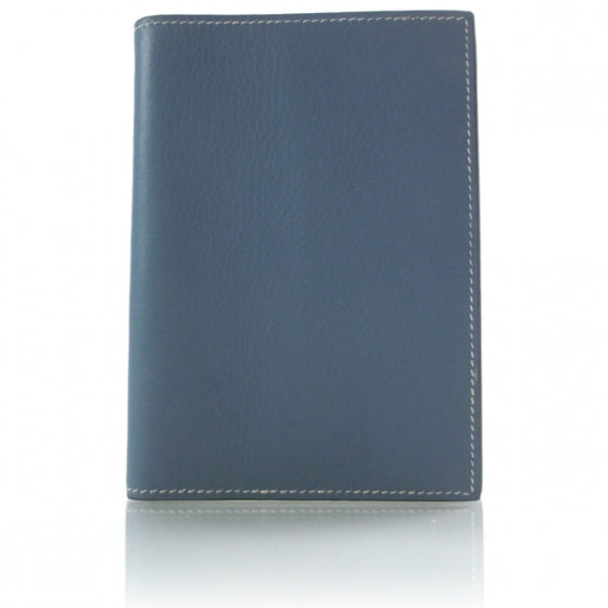 Chevre Notebook Agenda Cover w Refill Blue Jean