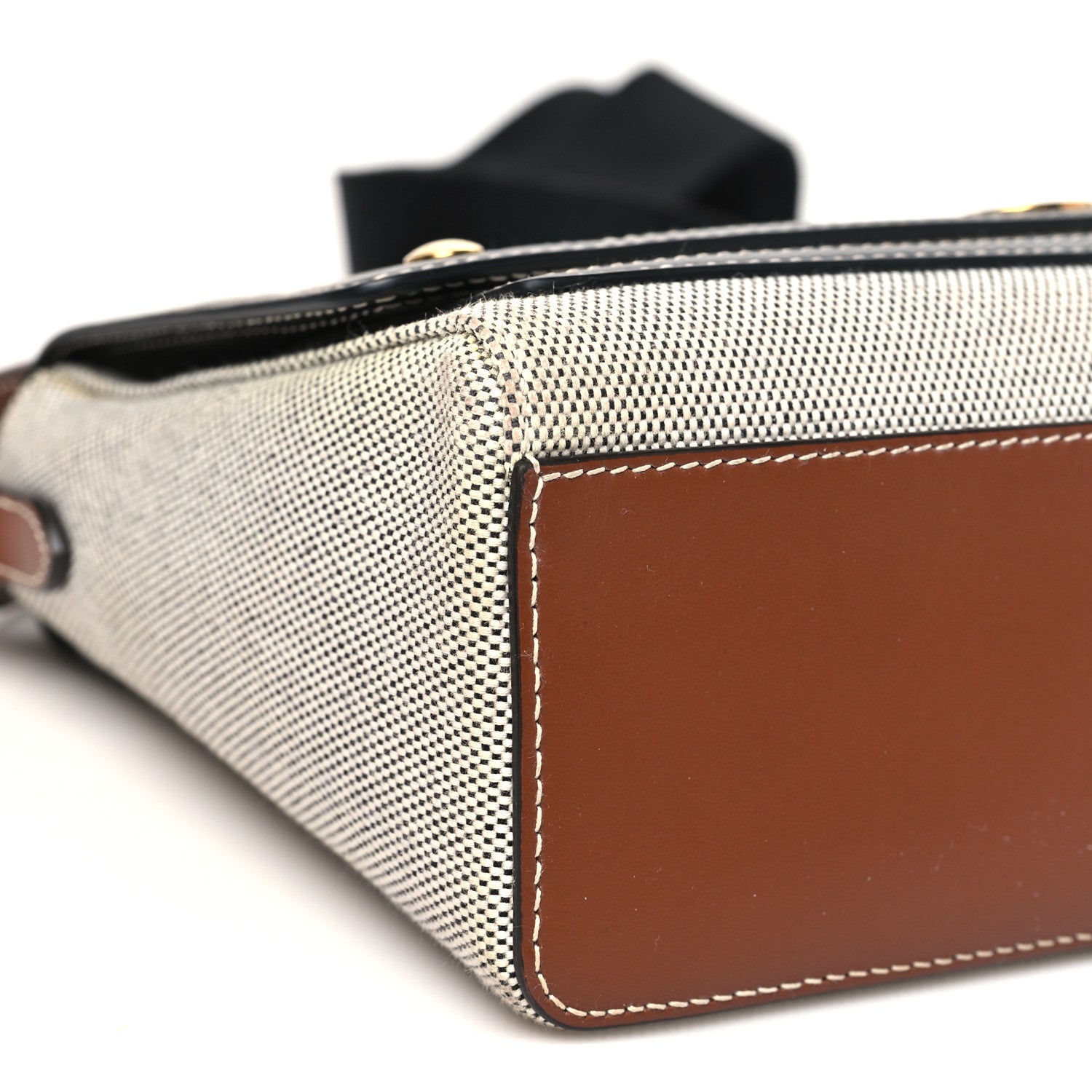 Burberry Canvas Horseferry Print Note Crossbody Bag Grey Black