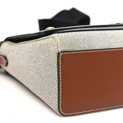 Burberry Canvas Horseferry Print Note Crossbody Bag Grey Black 8 of 10
