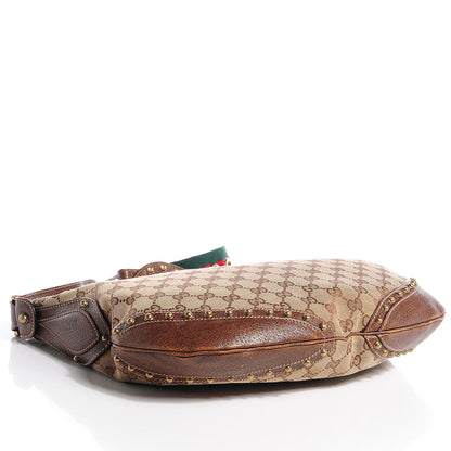 Gucci Monogram Pelham Studded Shoulder Bag Brown 4 of 7