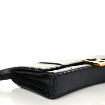 Balenciaga Shiny Box Calfskin Hourglass Stretch Sling Shoulder Bag Black 6 of 11