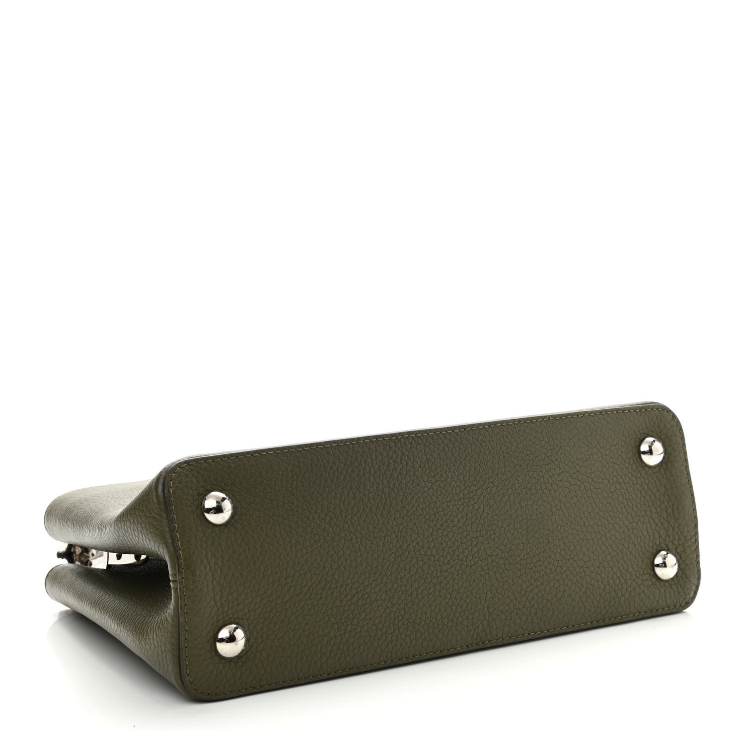 Louis Vuitton Taurillon Python Capucines MM Khaki 3 of 8