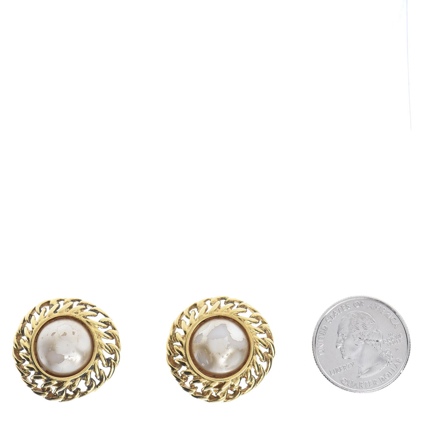Pearl Clip On Earrings Gold