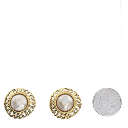 Chanel Pearl Clip On Earrings Gold 2 of 4