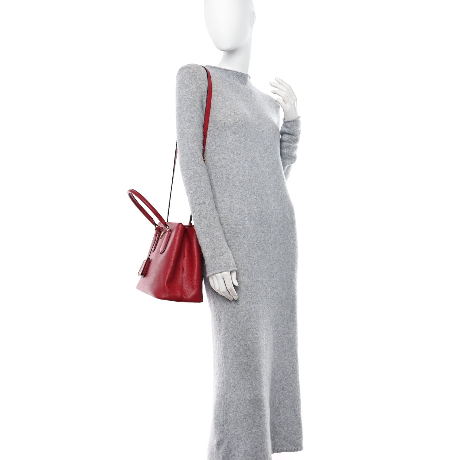 Prada Saffiano Medium Galleria Double Zip Tote Fuoco 2 of 14