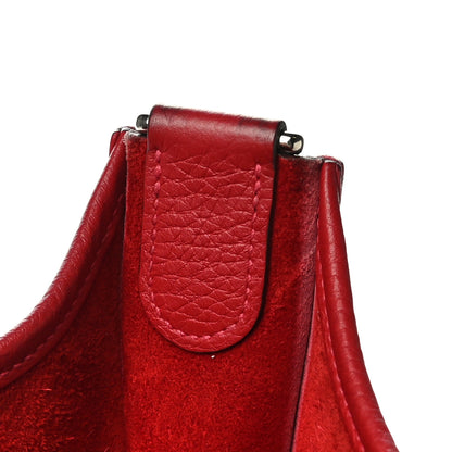 Hermes Taurillon Clemence Evelyne III PM Rouge Casaque 5 of 13