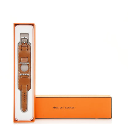 Hermes Barenia Leather 42mm Apple Watch Band Fauve 9 of 9