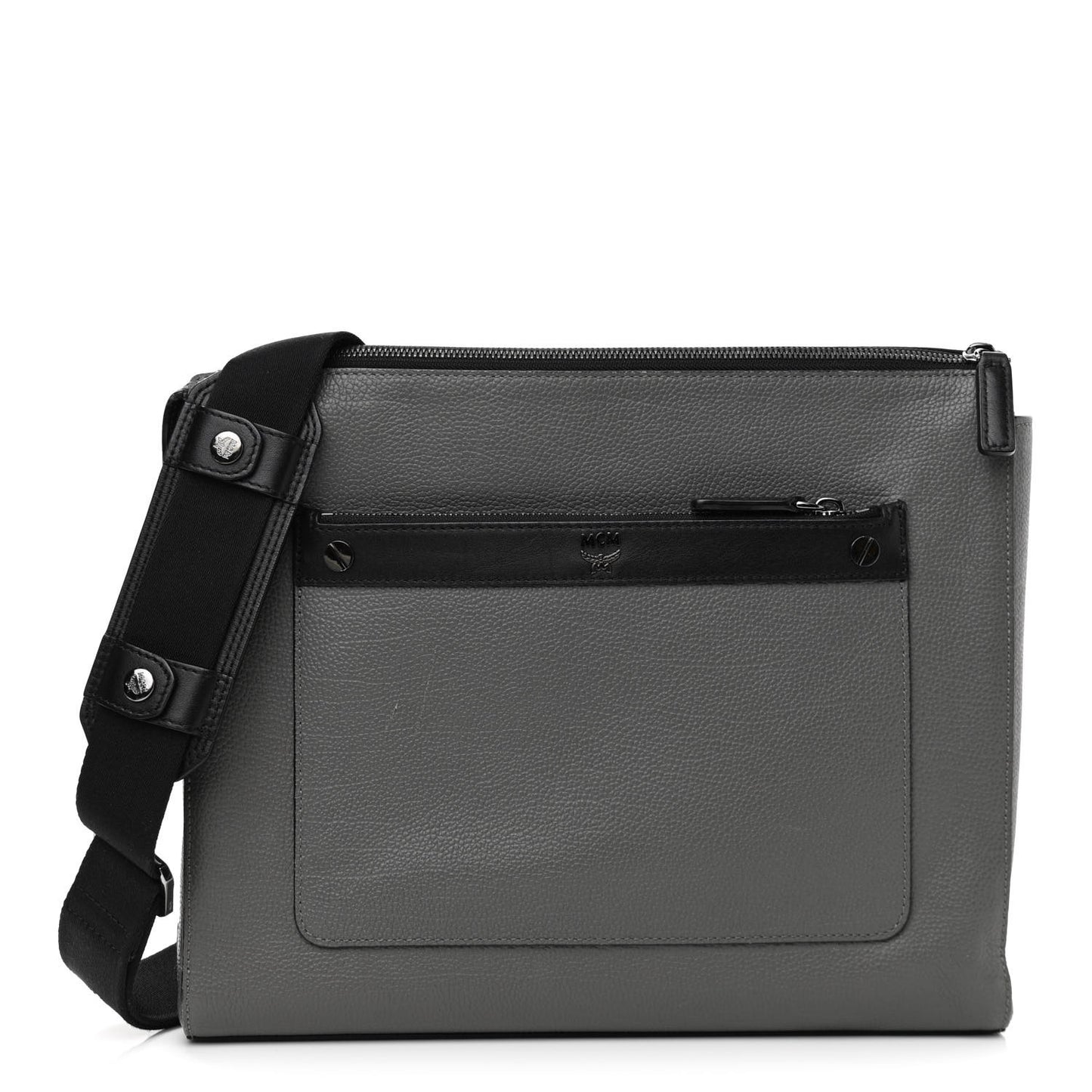 Calfskin Messenger Bag Charcoal