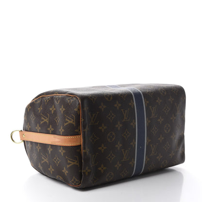 Louis Vuitton Monogram My LV Heritage Speedy Bandouliere 30 Blue Marine Gris 4 of 13